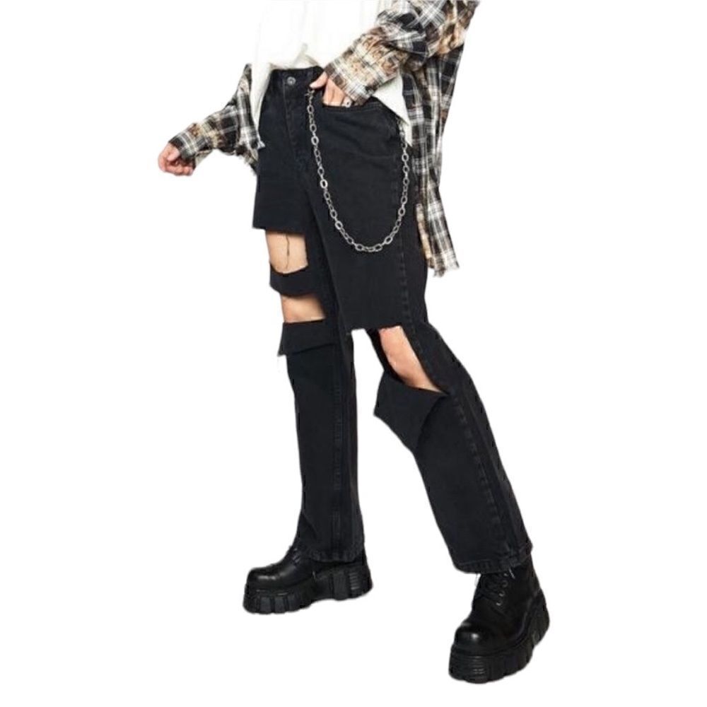 NWOT Free People x Ragged Priest Awaken Dad Ripped Cutout Jeans - Picture 3 of 7